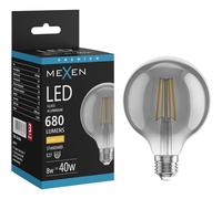 Mexen Vintis Ampoule à filament LED E27, G95, 8W, Chaude - 2700K, 680 lm, fumée - L157-E27-0827-70 94756 5905315980830