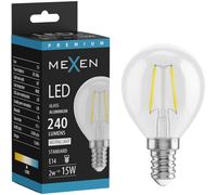 Mexen Vintis Ampoule filament LED E14, G45, 2W, Neutre - 4000K, 240 lm, transparente - L156-E14-0240-00 95147 5905315980502