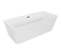 Mexen Volta baignoire autoportante murale 150 x 75 cm, blanche, trop-plein noir - 51131507500-70 45555 5905315377883