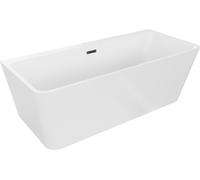 Mexen Volta baignoire autoportante murale 170 x 75 cm, blanc, trop-plein noir - 51131707500-70