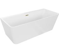 Mexen Volta baignoire autoportante murale 170 x 75 cm, blanc, vidange dorée - 51131707500-50