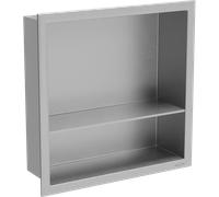 Mexen X-Wall-R étagère encastrée avec rebord et étagère 30 x 30 cm, inox - 1910303010S 14853 5907709146143