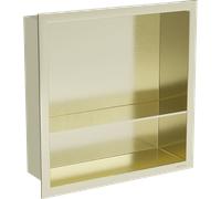 Mexen X-Wall-R étagère encastrée avec rebord et étagère 30 x 30 cm, or brossé - 1950303010S 14855 5907709146648