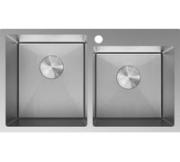 Mexen Xorin évier en acier inoxydable à 2 bacs 780 x 450 mm, inox HC -6441782000-01HC