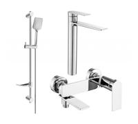 Mexen Zero DF62 ensemble de bain, chrome - 7113DF62-00 5821 5907709199453