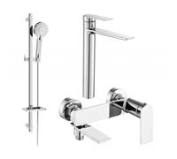 Mexen Zero DQ40 ensemble de bain, chrome - 7113DQ40-00 5827 5907709199545