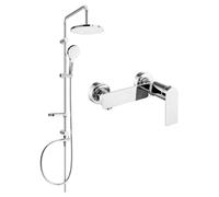 Mexen Zero Erik ensemble de douche mural avec pomme de douche et mitigeur de douche, chromé - 71140205-00 6041 5907709181250