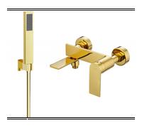 Mexen Zero R02 robinet de baignoire avec ensemble de douche, or - 7113R02-50 5885 5907709199903