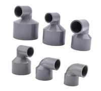 MEXEWORD Raccord coudé réducteur en PVC Gris, 25 à 63 mm, Adaptateur for Tuyau d'arrosage de Jardin, Aquarium, raccords de réduction(63x25mm)