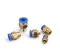 MEXEWORD Raccord pneumatique PC Air, connecteur Rapide M5 x 0,75 M6 x 1 M8 x 1,25 M10 M12 x 1,75, Filetage mâle 4 mm, 6 mm, 8 mm, 10 mm, 12 mm, Tuyau comprimé(6mm-M10x1)