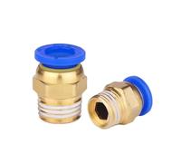 MEXEWORD Raccord Rapide pneumatique à Pression directe, 5 pièces, 4 mm, 6 mm, 8 mm, 10 mm, Filetage mâle M5 M6 M8 M10 M12 M14 M16 M20, raccord Rapide for Tuyau(8mm-M8x1 5PCS)