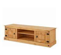 Mexico - Meuble TV 160cm Avec 2 Tiroirs En Pin Naturel
