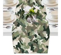 Mexpekil Chemin de table décoratif en polyester avec motif camouflage - 33 x 228 cm