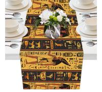 Mexpekil Chemin de table décoratif en polyester pour tables de salle à manger, mariage, fête de vacances - 33 x 228 cm