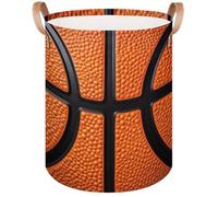 Mexpekil Panier à linge de basket-ball texturé en dentelle avec poignées - Étanche - Pliable - Seau de rangement pour vêtements - Organiseur de jouets pour salle de bain et chambre