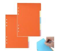 MEXRUMI 10 Pièces Intercalaires Classeur A5 Feuille De Papier Pour Séparateurs A5 Intercalaire Classeur Fiches Avec 6 Trous Feuillets Intercalaire Numériques Perforation Pour Classeur À Anneaux