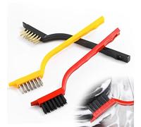 MEXRUMI 3 Pièces Brosse Métallique Brosse Metallique A Main Brosse Laiton Brosse Metallique Pour Nettoyage Du Poêle Et Nettoyage Des Interstices(3 Matériaux Différents)
