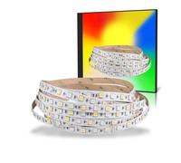 Mextronic 24V LED Rayures 5m Bande 5050 RGB + Blanc Chaud (2700K) 72W 500CM 24V