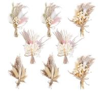Meyagot Lot De 8 Mini Fleurs Séchées, Petites Fleurs Séchées, Bouquets De Fleurs Séchées Paquets De Fleurs Séchées pour Cadre Photo, Bricolage, Décoration De Mariage, Fête À La Maison