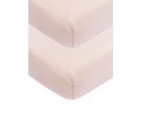Meyco Drap-Housse Pack de 2 lit Enfant 70x140/150cm Jersey Soft Pink | 100 % coton - Certifié Oeko Tex - Drap-housse - Élastique sur tout le pourtour - respirant & doux pour la peau