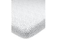Meyco Home Basic Jersey Cheetah, Drap pour 1 Personne (Drap avec qualité Jersey Doux, 100% Coton, Ajustement Parfait grâce à Un Cordon élastique Tout Autour, Taille : 90 x 200 cm), Gris