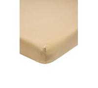 Meyco Home Basic Jersey Drap de lit Simple (Drap de qualité Jersey Doux, 100% Coton, Ajustement Parfait grâce à Un Cordon élastique sur Tout Le pourtour, Taille : 140 x 200 cm), Warm Sand
