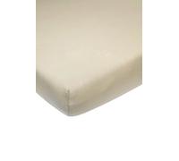 Meyco Home Basic Jersey Uni Drap Double (Drap de qualité Jersey Doux, 100% Coton, Ajustement Parfait grâce à Un Cordon élastique Tout Autour, Respirant, Taille : 140 x 200 cm), Sable