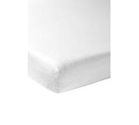 Meyco Home Basic Jersey Uni, Drap pour 1 Personne (Drap avec qualité Jersey Doux, 100% Coton, Ajustement Parfait grâce à Un Cordon élastique Tout Autour, Respirant, Taille : 90 x 200 cm), Blanc