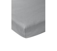 Meyco Home Basic Jersey Uni, Drap pour 1 Personne (Drap de qualité Jersey Doux, en 100% Coton, Ajustement Parfait grâce à Un élastique Tout Autour, Respirant, Taille : 120 x 200 cm), Gris