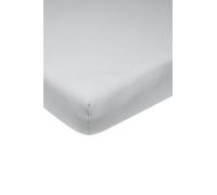 Meyco Home Basic Jersey Uni, Drap pour 1 Personne (Drap en Jersey Doux de qualité, 100% Coton, Ajustement Parfait grâce à Un Cordon élastique Tout Autour, Taille : 120 x 200 cm), Gris Clair
