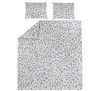 Meyco Home Basic Parure de lit en jersey Panther pour lit double en 100% coton, matériau respirant, entretien facile, bande pratique à rabat, dimensions : 200 x 200 x 220 cm, neutre