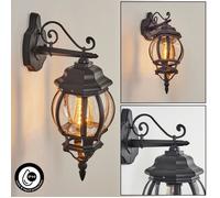 »Meyen« applique descendante en métal/verre noir/clair ampoule(s) non incluse(s)