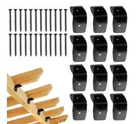 Meyjlgh Supports de chevalet noirs | Supports de toit d'angle en acier | Connecteurs de toiture noirs pour solives en bois pour balustrade, plafond, abri de jardin, clôture, tonnelle