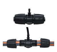 MEYTXOA Raccord Tuyau D'arrosage PE Pipe Connector Garden Drip Irrigation | 5PCS 16mm 1 2 Tee Coupling Threaded Lock(KSL01-KIT233-5PCS)