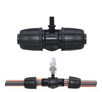 MEYTXOA Raccord Tuyau D'arrosage PE Pipe Connector Garden Drip Irrigation | 5PCS 16mm 1 2 Tee Coupling Threaded Lock(KSL01-KIT234-5PCS)