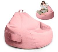 MeYuxg cpour Enfants/Adulte,Housse Pouf Poire sans Rembourrage(Rose) | 100 x 120 CM Bean Bag ouf de Rangement pour Salon/Salle de Jeux pour l'extérieur et l'Intérieur