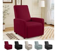MeYuxg Housse Fauteuil Relax 1 Place,Housse de Fauteuil Extensible Imperméable avec Poche Latérale,Inclinable Protege Fauteuil Relax Electrique Housses,pour Canapé, Fauteuil TV(Bordeaux,4 Pièces)
