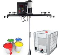 MEYVSAB Mélangeur de peinture 980 W avec support de suspension, agitateur réglable de 72 à 120 cm, hélice pliable, outil de mélange dissolveur d'encre, Stylea