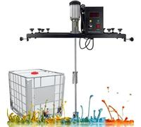 MEYVSAB Mélangeur de peinture électrique, 980 W, vitesse réglable 0-3000 tr/min, capacité de mélange 1000 l pour peinture, colle, ciment, réservoir, A