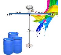 MEYVSAB Mélangeur de peinture pneumatique avec support réglable et barre d'agitation, agitateur d'air haute vitesse pour un mélange efficace de peinture dans les applications de pulvérisation