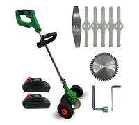 MEYVSAB Taille-haie, coupe-herbe, tondeuse à gazon, 24 V 2000 mAh, mini outil de jardin à main léger, tondeuse à gazon électrique pour jardin, pelouse, 2 batteries E