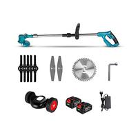 MEYVSAB Taille-haie, coupe-herbe, tondeuse à gazon, tondeuse à gazon électrique pliable à main, tondeuse électrique réglable avec accessoires, outil d'élagage de jardin pour jardin, pelouse, 2 prises