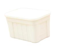 MEYZJRC Miniature Boîte de Rangement Organisateur Modèle Micro Conteneur Maison Poupée avec Couvercle PLA Adapté à Photographie Maison Décor Ma, Blanc