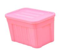 MEYZJRC Miniature Boîte de Rangement Organisateur Modèle Micro Conteneur Maison Poupée avec Couvercle PLA Adapté à Photographie Maison Décor Ma, Rose