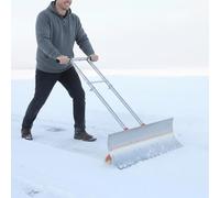 MEYZJRC Pelle à Neige Pelle Chasse-Neige Racloir, 60 Cm, Poignée Simple, Pelle À Neige À Bord Dentelé, Poignée Simple, Extensible