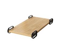 MEYZJRC Support à Rltes Table Mobile Plateau Rectangulaire à Rltes Universel Étagère PC Bureau pr Zone D'étude, Bois