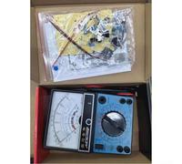 Mf47 Multimètre analogique Kit de bricolage pour l'enseignement électronique avec test de capacité et montage de circuit Noir