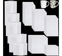 MFCGHXR Lot de 60 pochettes thermorétractables pour gobelets, tasses, 6 tailles différentes - Blanc