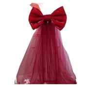 MFESFCS Nœud pour Cime D Arbre Pink Iridescent Giant Bow Wall Backdrop Decor for Birthday Wedding Party Background Stage Setup Event Ribbon Decoration(H Organza,120cmx75cm 4m)