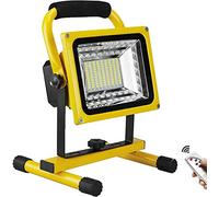 MFLASMF Lampe de Travail Rechargeable à LED, projecteur Portable sans Fil (500W 9000 LM 15600 mAh) Lampe de Travail étanche IP65 avec télécommande, 6 Modes de Variation, Chargement USB, la